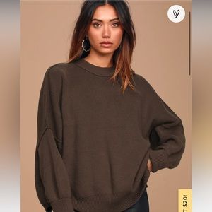 Free People Easy Street Brown Oversized Tunic